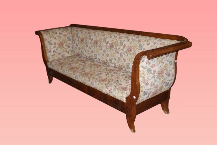 Antico divano francese del 1800 in mogano stile Luigi Filippo