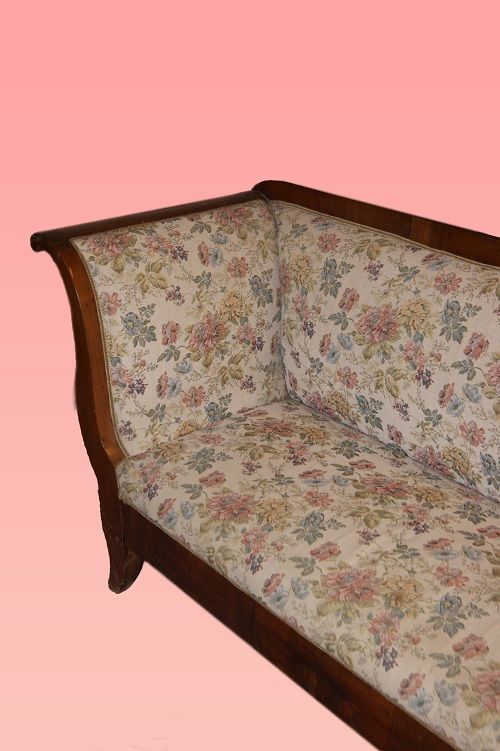Antico divano francese del 1800 in mogano stile Luigi Filippo