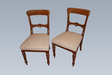 Gruppo di 6 sedie antiche italiane del 1800 in mogano a giorno