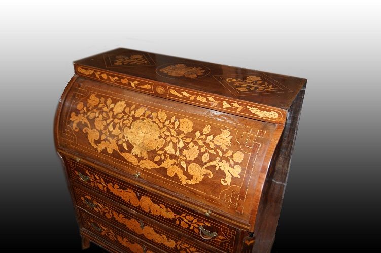 Antico bellissimo cassettone a rullo del 1800 stile Luigi XVI
