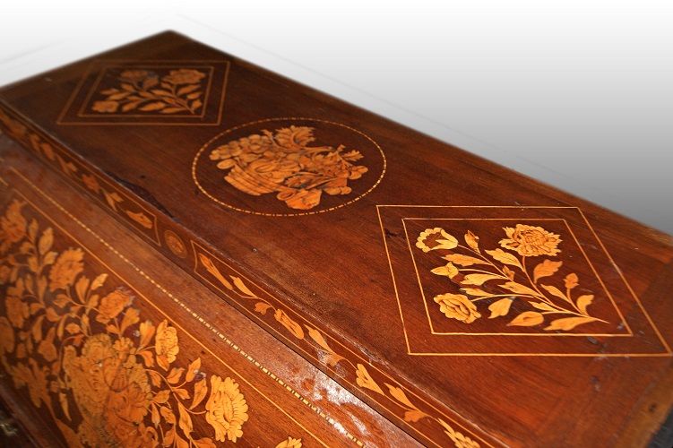 Antico bellissimo cassettone a rullo del 1800 stile Luigi XVI