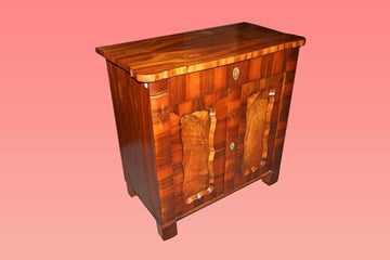 Northern European Biedermeier style small sideboard in walnut wood