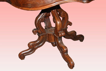 Antique Louis Philippe center table from the 1800s in rosewood