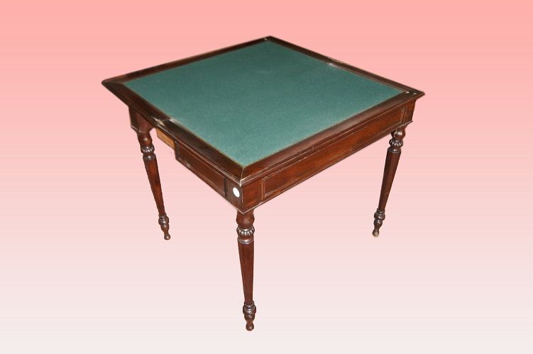 Antico tavolino da gioco francese consolle del 1800 in palissandro