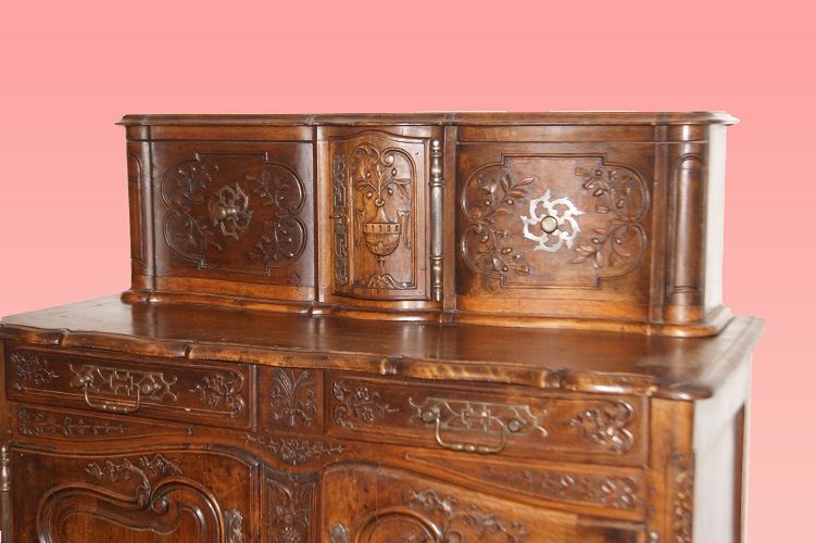 Antica credenza francese del 1800 stile Provenzale in legno di noce 