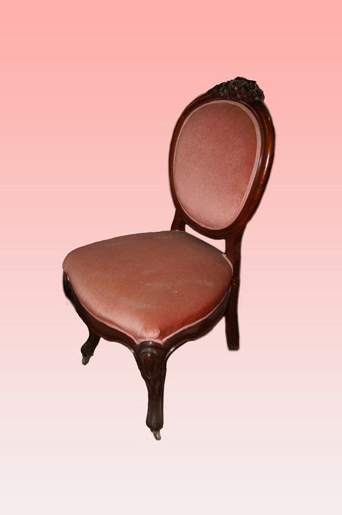 Antico gruppo di 8 sedie antiche del 1800 Luigi Filippo in mogano