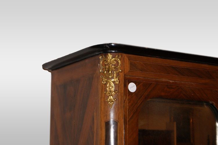 Antica vetrina con specchi francese del 1800 stile Reggenza e bronzi