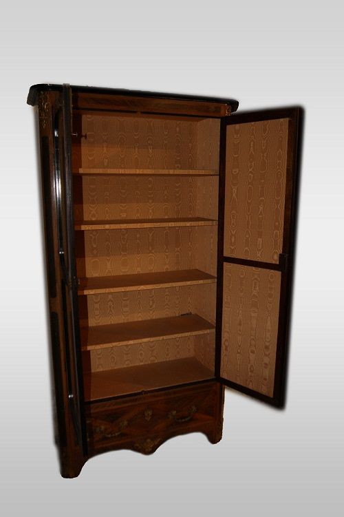Antica vetrina con specchi francese del 1800 stile Reggenza e bronzi