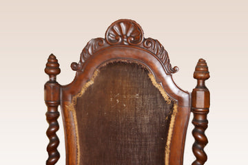 Paire de fauteuils italiens antiques des années 1800 Torchon Louis XVI
