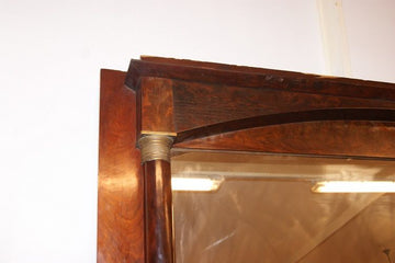 Large Empire style mirror in mahogany