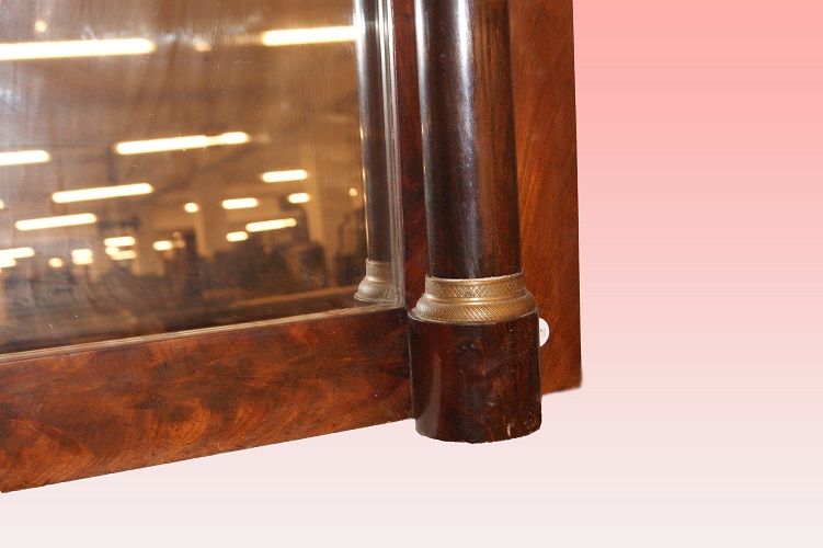 Grande specchiera francese in mogano stile Impero