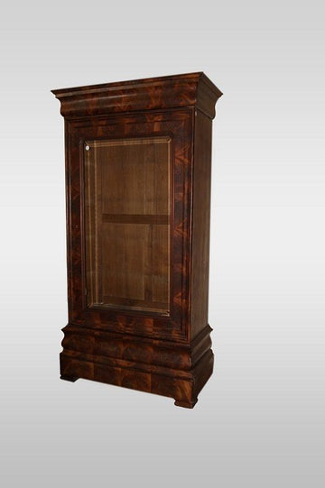 19th century French Louis Philippe style Display Cabinet in mahogany wood