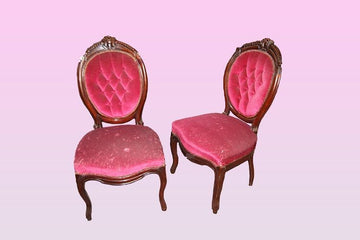 Groupe de 6 chaises de style Louis Philippe en bois d'acajou