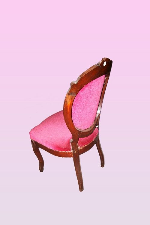 Gruppo di 6 sedie antiche del 1800 in mogano Luigi Filippo stile 