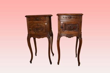 Pair of French Louis Philippe style bedside tables