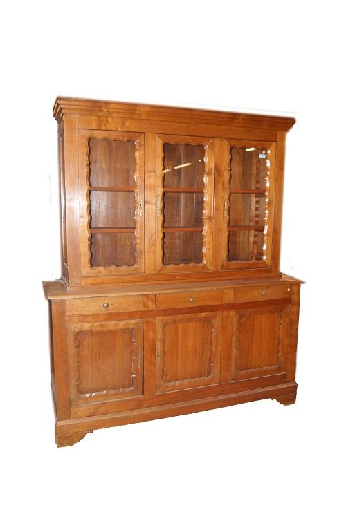 Antica grande credenza a 6 ante del 1800 vetro e ante chiuse