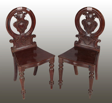 Pair of entrance chairs
