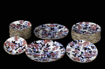 Antique porcelain tea service consisting of 40 pieces