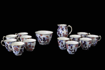 Service à thé ancien en porcelaine composé de 40 pièces