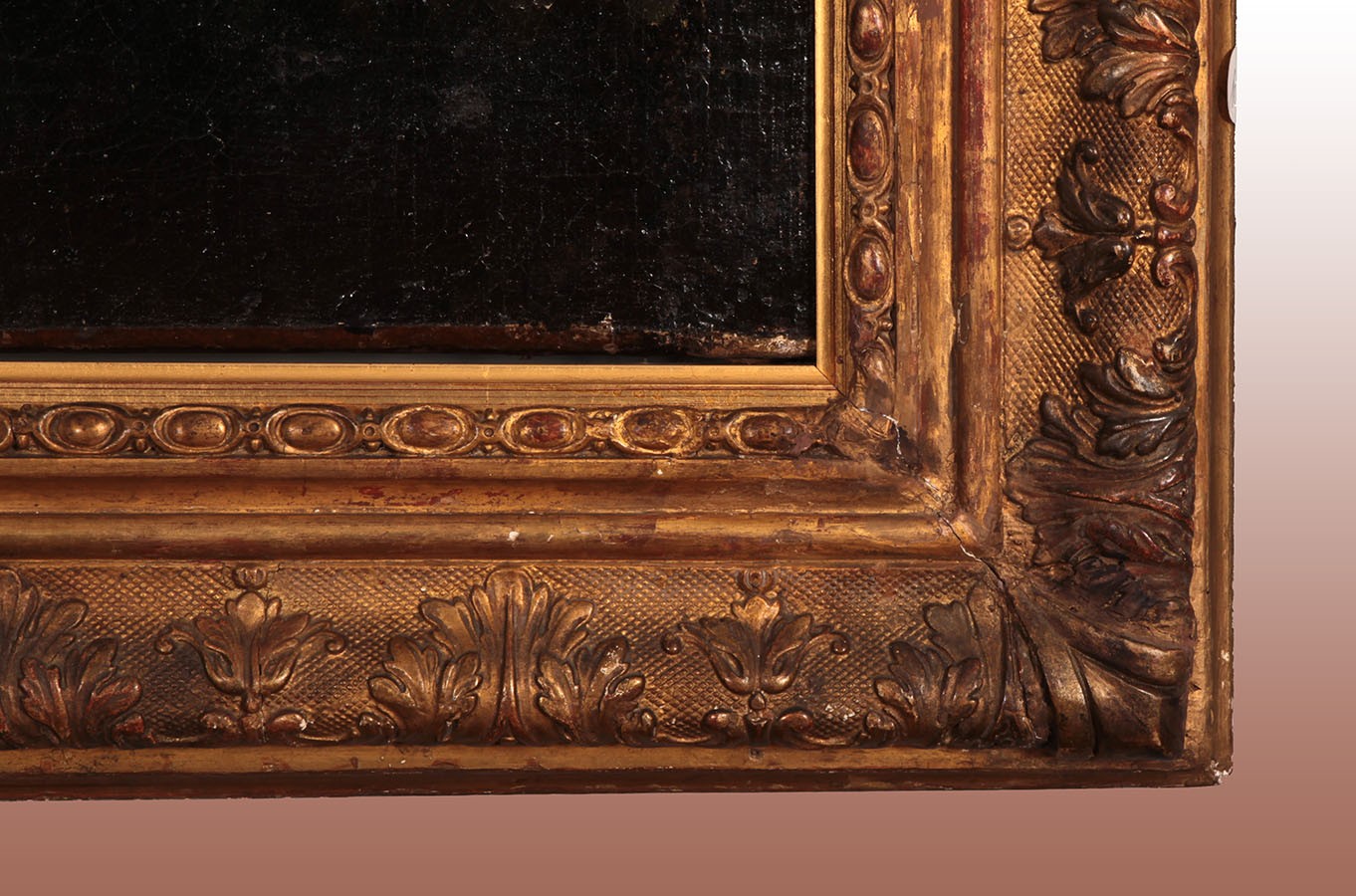 Antico olio su tela italiano del 1700 firmato fratelli Raposo 