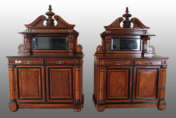 Pair of antique French Sideboard from the 1800s in Louis Philippe style