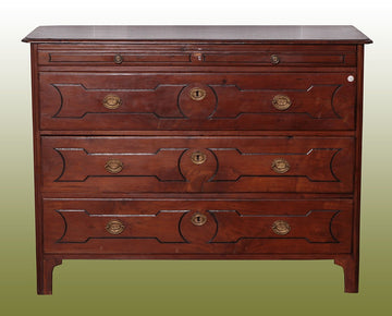 Chest of drawers with three drawers and undercounter drawer in solid cherry wood from the 1700s