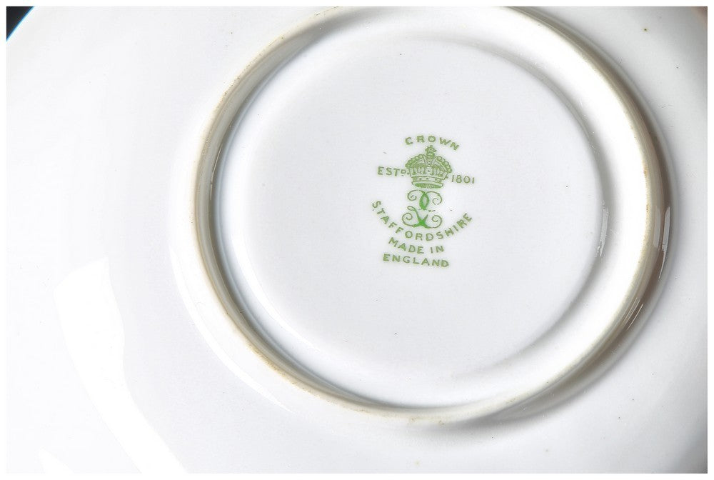 Antico servizio da tè in porcellana del 1800 bianca e oro zecchino