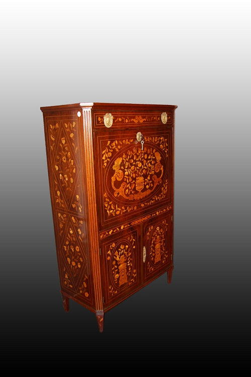 Bellissimo secretaire olandese di inizio 1800 stile Luigi XVI