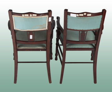 Pair of English armchairs