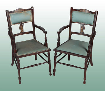 Pair of English armchairs