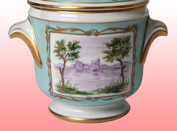 Meissen porcelain cachepot with lid