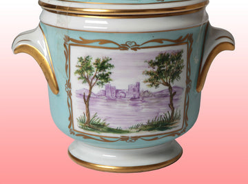 Cachepot in porcellana di Meissen con coperchio