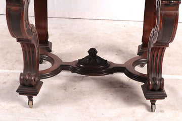 Petite Table ancienne en palissandre du 19ème siècle de style Louis Philippe Belgique