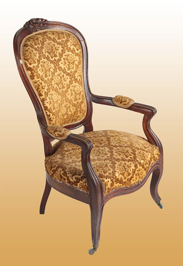 Antique French Louis Philippe style armchair from 1800 in mahogany
