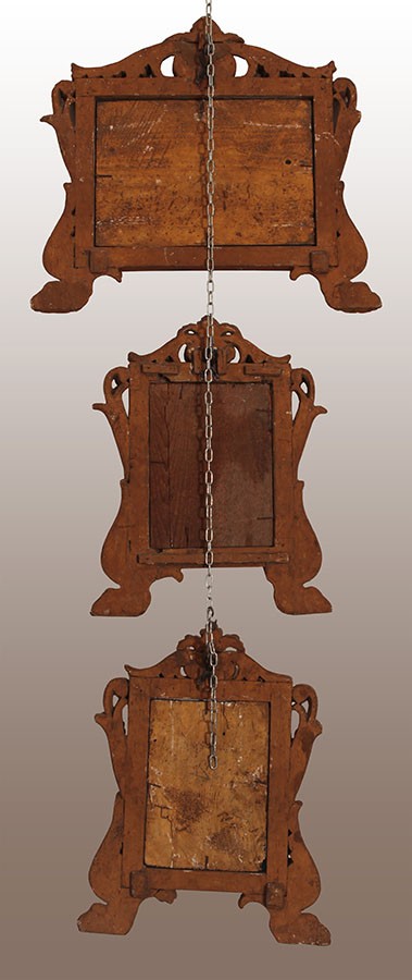 Antiche cartaglorie italiane del 1700 in legno dorato