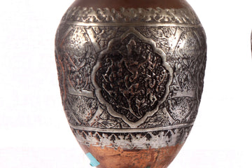 Pair of antique metal vases