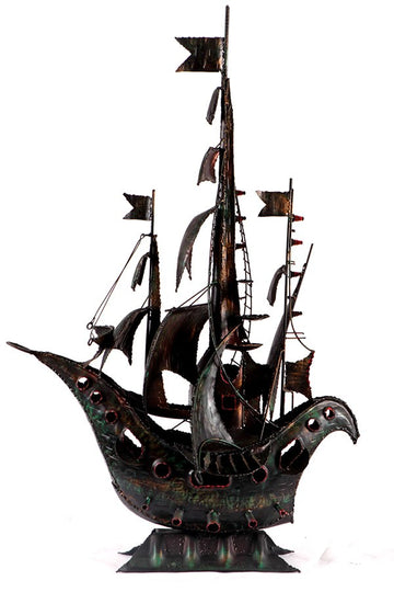 metal sailing ship