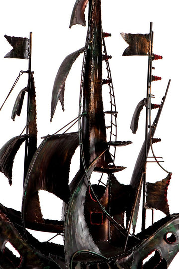 metal sailing ship