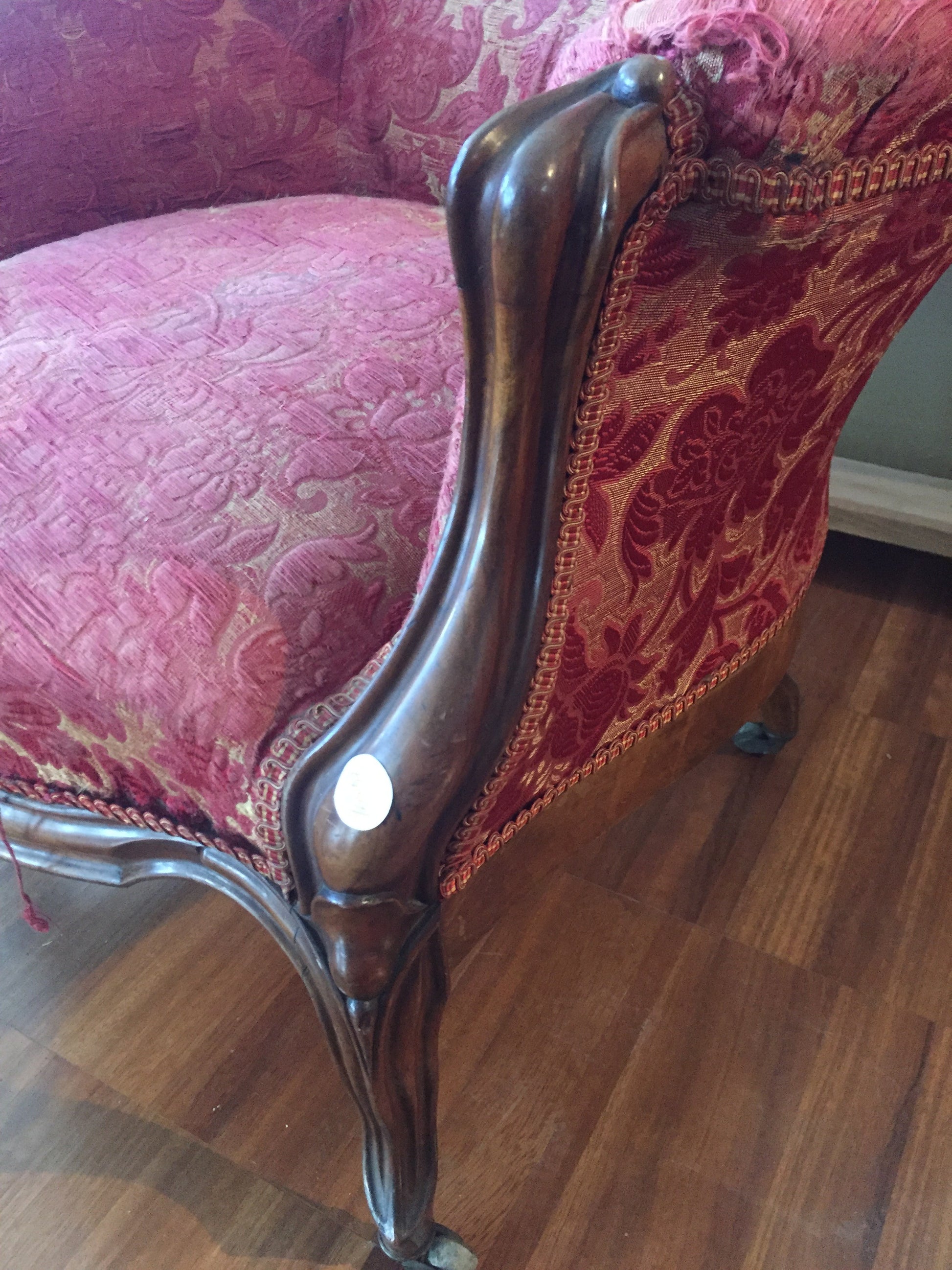 Coppia di antiche poltrone bergere francesi stile Luigi Filippo 1800