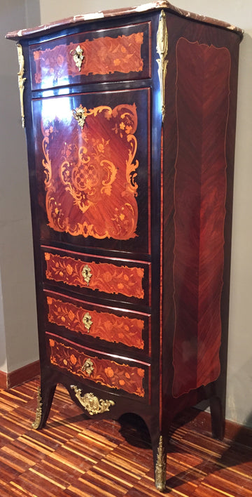 Secretaire in rosewood and bois de violette