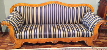 Large Swedish birch boat sofa