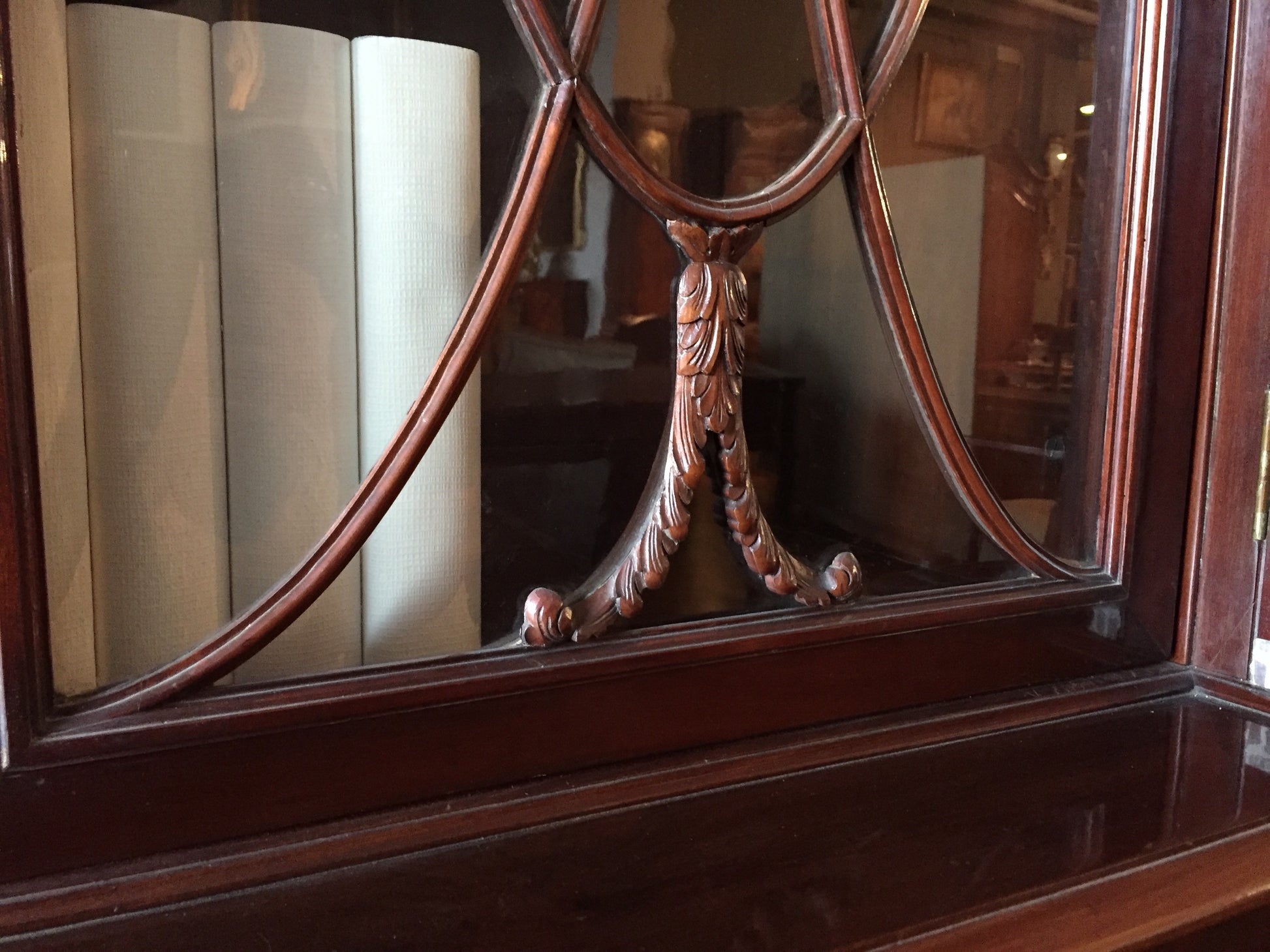 Antica grande libreria bookcase inglese in mogano stile Regency del 1800 Libreria antica Notarile Avvocato 