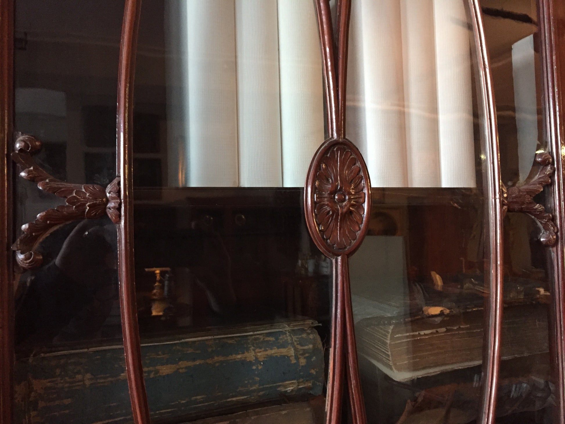 Antica grande libreria bookcase inglese in mogano stile Regency del 1800 Libreria antica Notarile Avvocato 