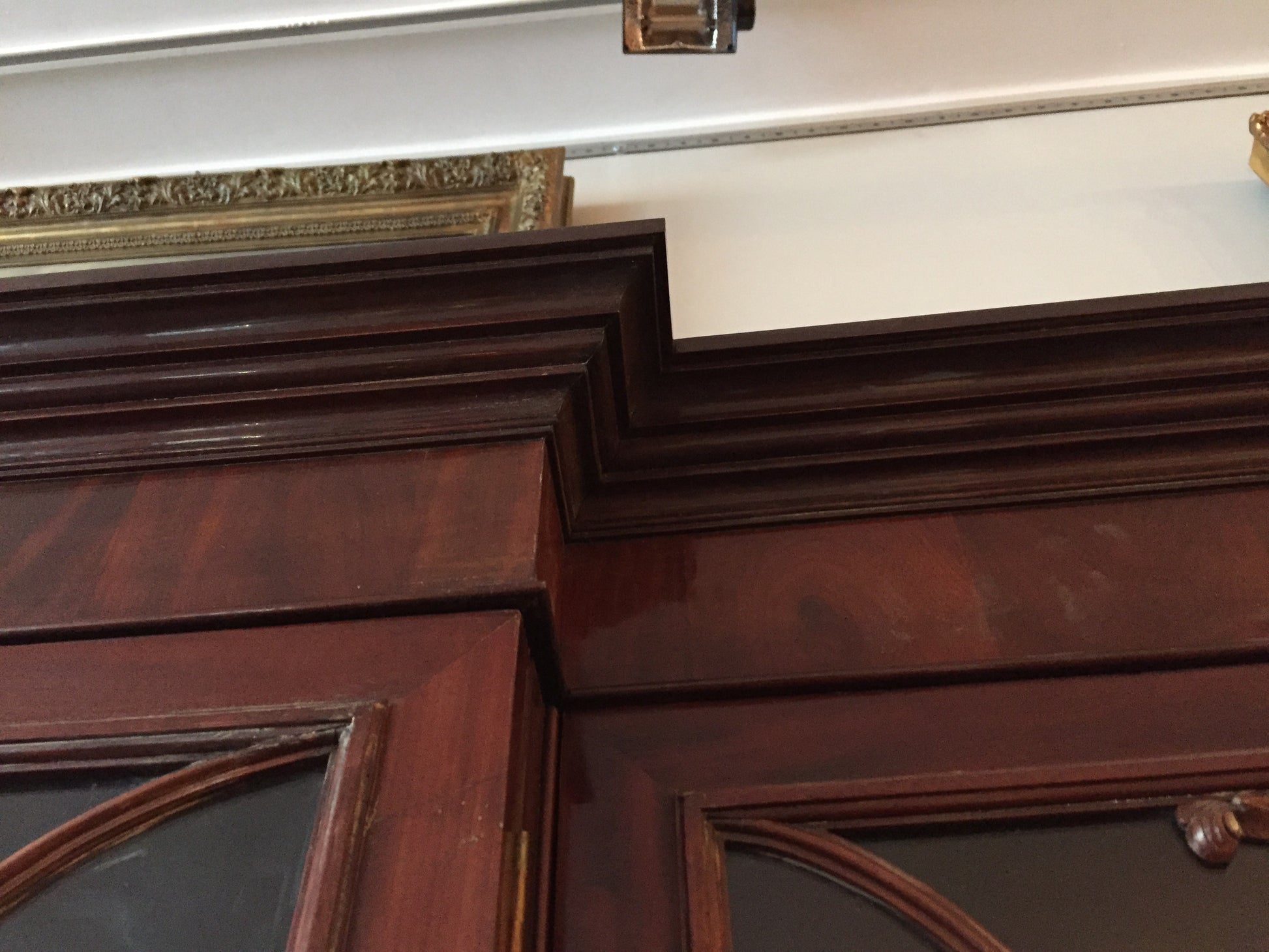 Antica grande libreria bookcase inglese in mogano stile Regency del 1800 Libreria antica Notarile Avvocato 