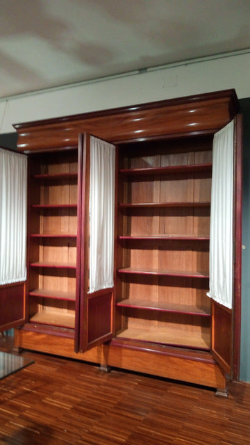 Antique French bookcase from 1800 in Louis Philippe cherry wood