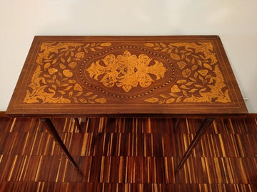 Antique Dutch mahogany card table 1800 Louis XVI inlaid
