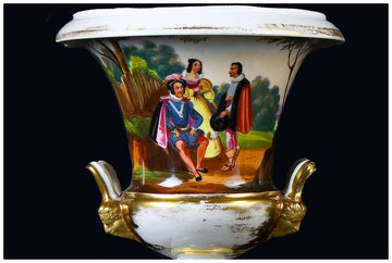 Paire de vases cratères antiques décorés français des années 1800