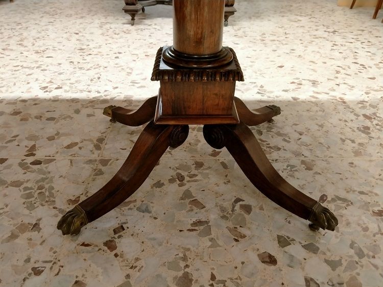 Antico tavolino scrittoio in palissandro in stile Regency, del 1800 