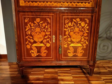 Richly inlaid Dutch secretaire