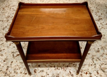 Coffee table with two-tier tray top